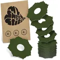 MySweetStitch - FreeStyle Libre 3/3 Plus Ringpatch Mandala 25x Ringpflaster rund,extra starker Halt um den Sensor, wasserfest & hautfreundlich, hypoallergen, Made in Germany, Olive