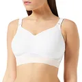 Triumph Damen Sport-BH Triaction Hybrid Lite P EX, ohne Bügel, Gepolstert, 70B, Weiß