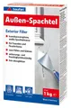 baufan® Spachtelmasse Außen-Spachtel 1kg kunstharzvergütete weiß Aussenspachtel Füllmasse, zur Anwendung an Fassaden und in Feuchträumen
