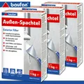 Baufan 3 x 1 kg Außen-Spachtel Spachtelmasse Kunstharzvergütet innen & außen