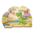 Regal „Little Dino“ geeignet für Toniebox und Tonies inkl. 40 Metallplättchen für Flexible Befestigung der Tonie Figuren (Little Dino)