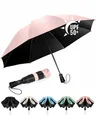 Chakipee Kompakter Reise Regenschirm Groß Sturmfest – Automatik Taschenschirm Tragbarer UV-Schirm für Damen und Herren, 210T Beschichtung 106 cm Spannweite 8 Rippen Taschenschirme Rosa