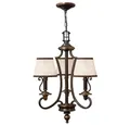 Elstead LIGHTING Kronleuchter, Leuchtmittel nicht inklusive, Kronleuchter Hängelampe Deckenleuchte Stahl Bronze D 46,4 cm 3 Flammig