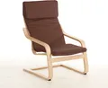S Schwingsessel Casa Gestell Birke Schichtholz - Bezug cappuccino Maße ca. 67 x 78 x H 98