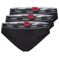 HUGO Slip TRIPLET BRIEF STRIPE (Packung, 3-St., 3er Pack) mit HUGO Logo-Elastikbund schwarz S