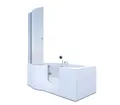 AcquaVapore Komplettdusche AcquaVapore Seniorendusche Sitzwanne mit Tür S12D-EH-R-ALL 85x170 cm, Sicherheitsglas ESG, inklusive Duschwanne, Schnelle Reinigung, Überlauf Abfluss