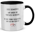 Schwester Geschenk Geburtstag Weihnachten Geschwister Mädchen Tasse Frauen