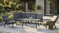 Gardissimo Gartenlounge-Set Lugano Dining Ecklounge Set, (Spar-Set, 3-tlg., 1 Eckelement + 1 Sessel + 1 hoher Tisch), mit stufenlos verstellbaren Rückenlehnen