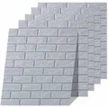 Euro Tische 5x 3D Wandpaneele selbstklebend – Tapete in Steinoptik für Wandgestaltung – wasserfeste Fliesenaufkleber für Schlafzimmer, Badezimmer, Küche & mehr – 5 Stück Grau (70x77 cm)