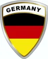 Aufkleber Deutschland-Wappen Dimension 45 x 35 mm  Sticker Tattoo Auto Deutschla