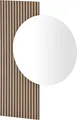 Spiegel WELLTIME "Hank, Breite 79 cm made in Germany", braun (akustikprint), B:79,5cm H:109cm T:3cm Ø:65cm