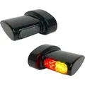 Heinz Bikes Micro Winglets, 3in1 Rückleuchte/Blinker - Schwarz