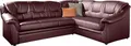 DOMO collection Ecksofa Montana, zeitlose Rückensteppung, bequeme Armlehnen, L-Form, wahlweise mit Bettfunktion