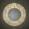 Luca Lighting LED-Kranz 6000 LED klassisch weiß außen 80 cm Metall silber