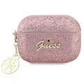 Guess GUAP2GLGSHP Hülle für AirPods Pro 2 Rosa Glitter Flake 4G Charm