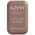 NYX Professional Makeup Buttermelt Bronze Bronzer für Gesicht und Körper, Mit Shea Butter, Mandelbutter & Mangobutter, Für eine sonnengeküsste Bräune, Farbe: Butta Biscuit, 1 x 5 g