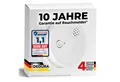 dedura Rauchmelder (10 Jahre Garantie BSI Zertifiziert nach DIN EN14604 inkl. 9V Batterie)
