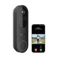 Reolink Video Doorbell, Akku Türklingel mit Kamera, 2K Kabellose Videotürklingel, 1:1 Kopf-bis-Fuß-Ansicht, 2,4/5GHz WLAN, Person/Fahrzeug/Paket-Erkennung, 2-Wege-Audio, Lokale Speicherung Ohne Gebühr