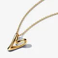 PANDORA Kette mit Anhänger Vergoldetes Metall goldfarben Länge 70 cm 363272C00