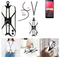 K-S-Trade Handyhülle für Vodafone Smart N9, 3in1 Handykette Handyband Handykordel Halsband Smartphone-Ring