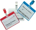 25 DURABLE Namensschild, oben offen, mit Clip, transparent
