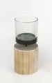TrendLine Windlicht Holz 19 cm Kerzenhalter