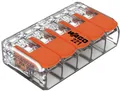 Wago 221-615 COMPACT-Verbindungsklemme, 5-Leiter, 6 mm², transparent (Inhalt: 15 Stk.)