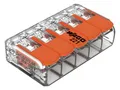 WAGO 221-615 COMPACT-Verbindungsklemme, 5-Leiter, 6 mm², transparent (15 Stk)