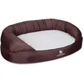 Knuffelwuff Hundebett Jessy Orthopädisch Kunstleder S 73 x 50cm Braun