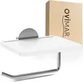 ovimar Toilettenpapierhalter Helnaes (1-St), aus Glas in Silber zur Zum Bohren