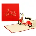 Colognecards Pop-Up Karte Vespa rot
