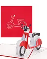 Pop Up Karte Motorroller ausgefallene 3D Geburtstagskarte, Gutschein Roller Führerschein