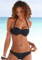 Bügel-Bandeau-Bikini, mit Pailletten, Gr. 34 - Cup D, schwarz Cup D
