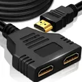 HDMI Splitter 1 in 2 Out 1080p 60HZ HDMI 1.4 Verteiler Dual Monitore Nur Duplizieren HDMI Kabel Adapter Konverter HDMI-Vertailer Unterstützt FHD R...