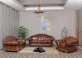 Chesterfield XL Sofagarnitur 3/2/1 Oriental Leder UVP*7290 Polstergarnitur Braun