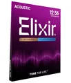 Elixir® Saiten 80/20 Bronze Akustik-Gitarrensaiten mit POLYWEB® Beschichtung, Light/Medium (.012-.056)