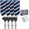 BOSCH 4x Zündspule + 4x Zündkerze Set für VW SKODA AUDI SEAT A1 A3 1.4 TSI