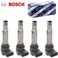 4x BOSCH Zündspule für SKODA FABIA OCTAVIA RAPID ROOMSTER SUPERB-2 YETI BIC023