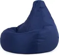 Bean Bag Bazaar Indoor Outdoor Sitzsack-Liegestuhl Recliner, Dunkelblau, Gamer Sitzsack Für Erwachsene Und Kinder, Indoor Outdoor Sitzsack Sessel Gaming mit Füllung - Hergestellt in Deutschland