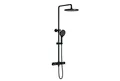 Bernstein Duschsystem 8221 PRO, Duschsäule Thermostat Schwarz - Inkl. Handbrause & Regenduschkopf