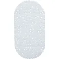 Relaxdays - Badewannenmatte Steinoptik, Rutschfeste Badeeinlage Mit Saugnäpfen, Waschbare Rutschmatte, 36 X 68 Cm, Weiß