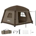 Aufblasbares Campingzelt 1-2 Personen Outdoor Familienzelt mit Haken Luftpumpe