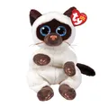 TY Beanie Babies Miso Siamese Katze 15CM – Weiches Plüschtier für Kinder – Sammlerstück Kuschelteddy – Stofftier Geschenk, Gray