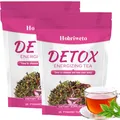 56 Tage Detox Tee zum Abnehmen – Gewichtsverlust Kräutertee, Natürliche Kräutermischung mit Grüner Tee, Löwenzahn, Rose & Pfirsich – Unterstützt Entgiftung, Verdauung & Wohlbefinden – Vegan