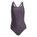 Adidas Damen 3 Stripes C-Back Swimsuit, Aurora Black/Aurora Plum, 38