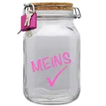 Spardose Meins Geld Geschenk Idee Transparent XL