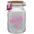 Spardose Geld Geschenk Meins Transparent Größe XL 2 Liter