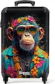 NoBoringSuitcases.com Handgepäck Koffer, Reisekoffer Mit Rollen, Hartschalenkoffer, Trolley, Suitcase, TSA Schloss, Graffiti-Druck - Groß Und Mittelgroß