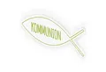 itenga Streudeko itenga Türschild Tischdeko Fisch grün Kommunion 30,0 x 11,5 cm
