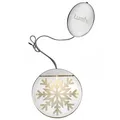 LED-Acrylglastaler Batteriebetrieb Krinner Lumix Deco Lights Schneekristall